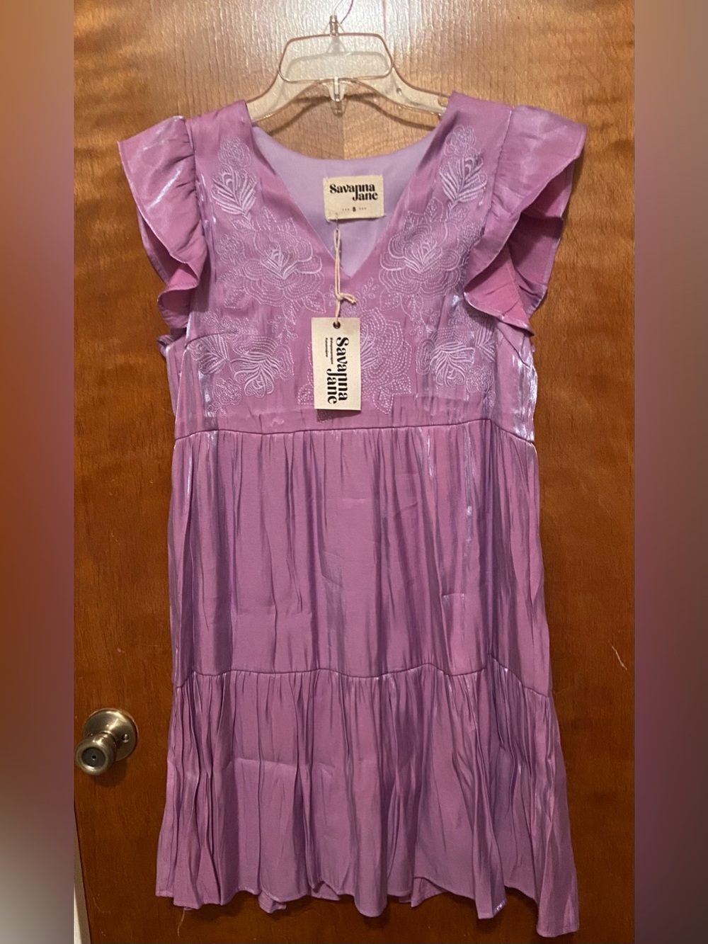 NWT Savanna Jane Light Purple Tiered Dress
